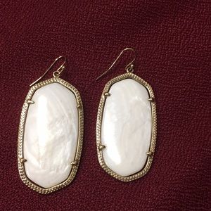 Pearl and Gold Danielle Kendra Scott earrings